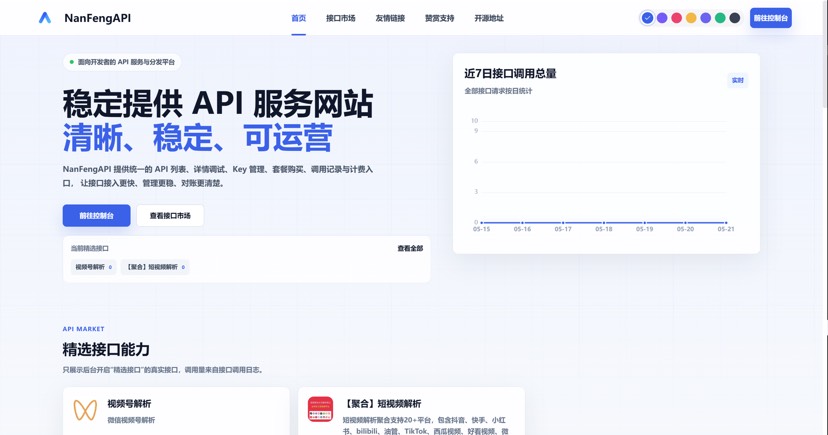 【楠枫API计费系统开源】大家期待已久开源项目来了