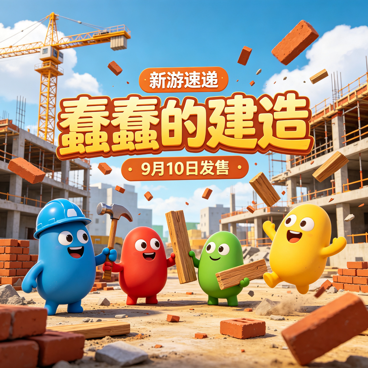 新游速递 | 蠢蠢的死法 IP 新作，四人工地房友尽游戏