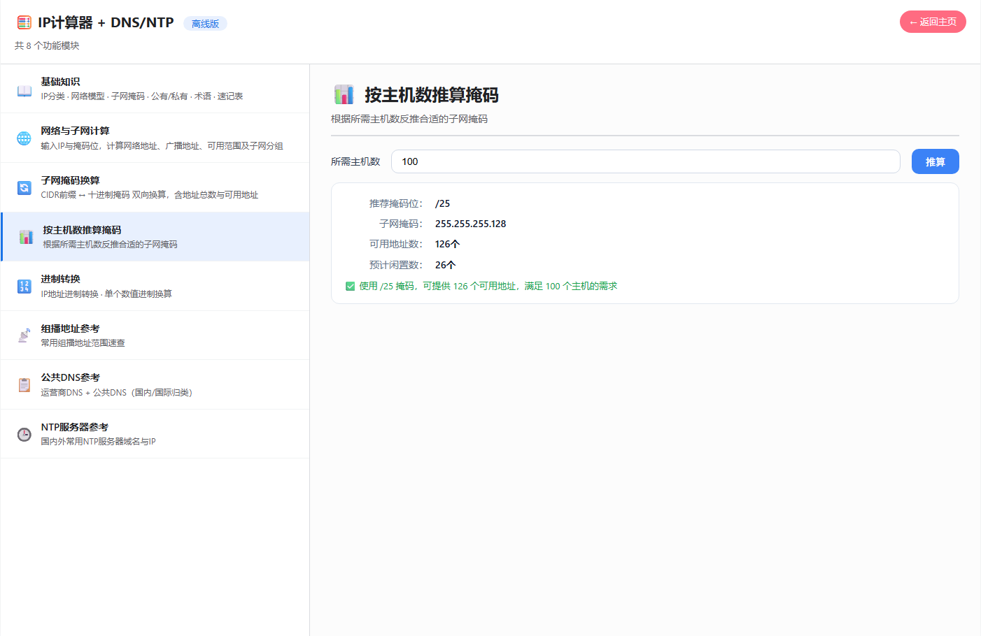 IP网络知识与子网计算工具 v1.0 绿色版 网管与网络工程师必备的百宝箱 第7张插图