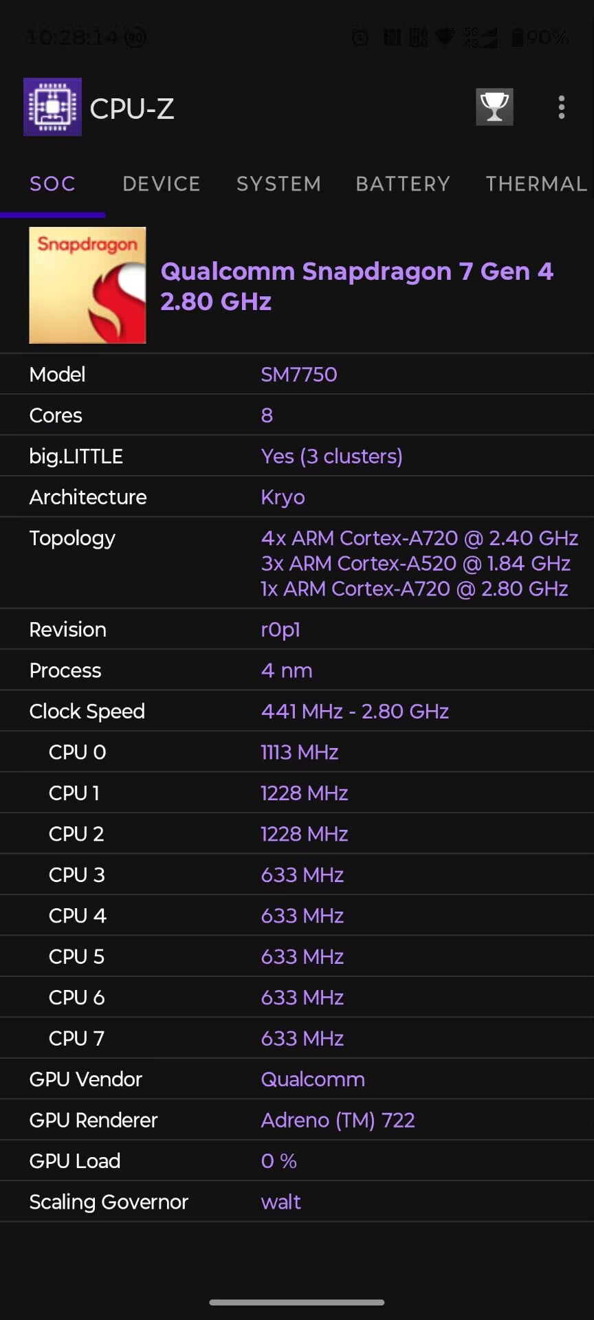 【分享】CPU-Z安卓中文版v1.55免费版下载手机硬件配置检测
