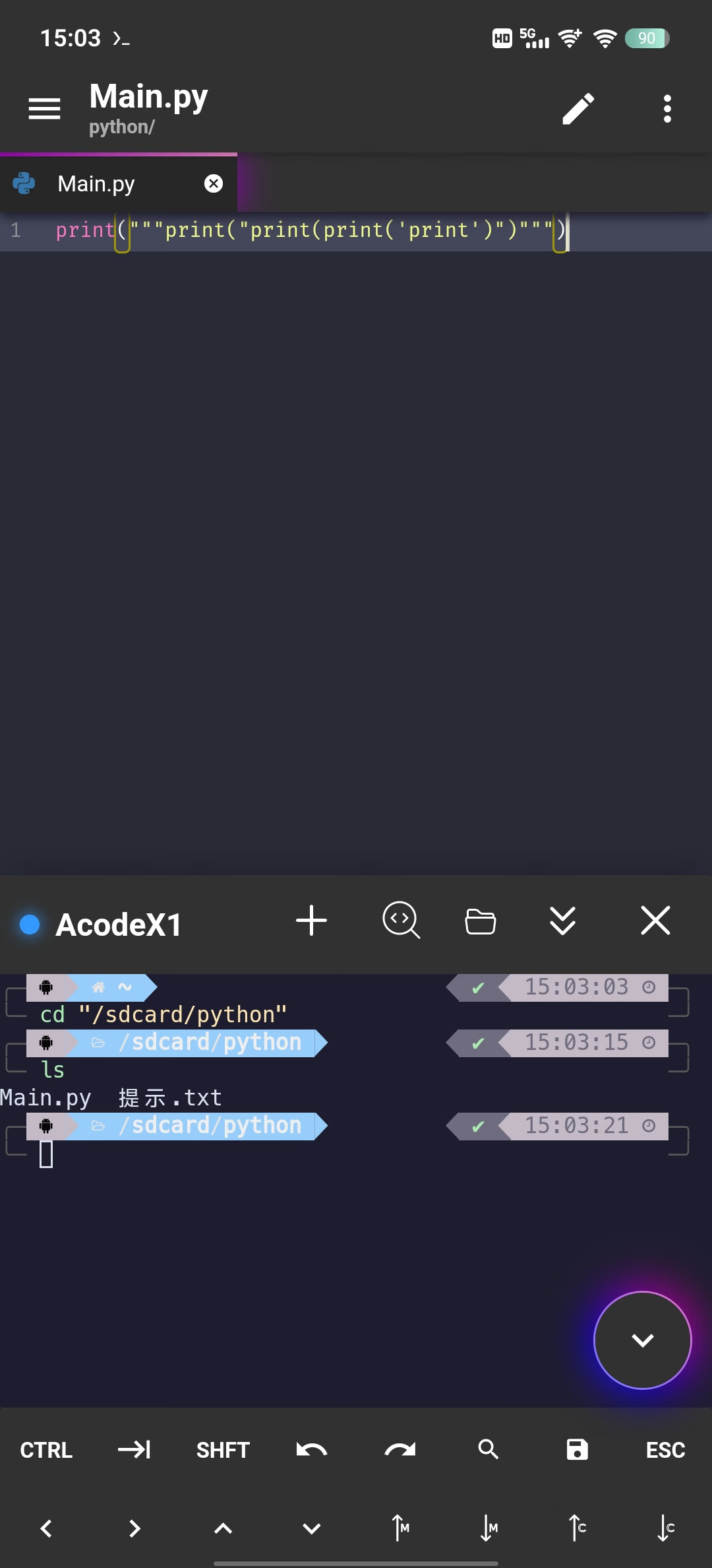 ACODE手机敲代码成为黑客小白必备 第8张插图 ACODE手机敲代码成为黑客小白必备 第8张插图