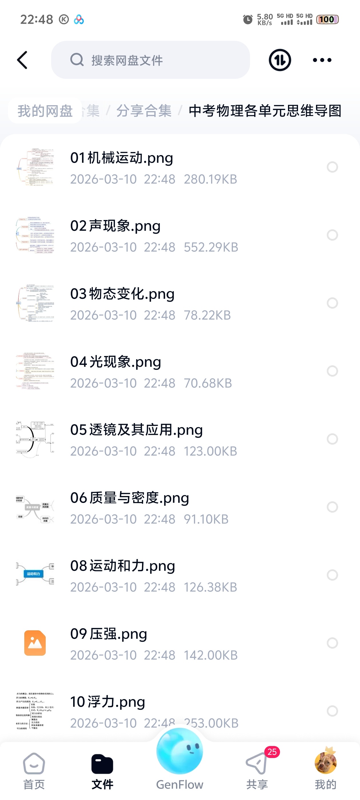 【分享】中考物理各单元思维导图