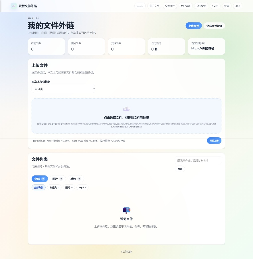 【瓜分奖池】云智文件外链系统 多用户版本 第12张插图 【瓜分奖池】云智文件外链系统 多用户版本 第12张插图