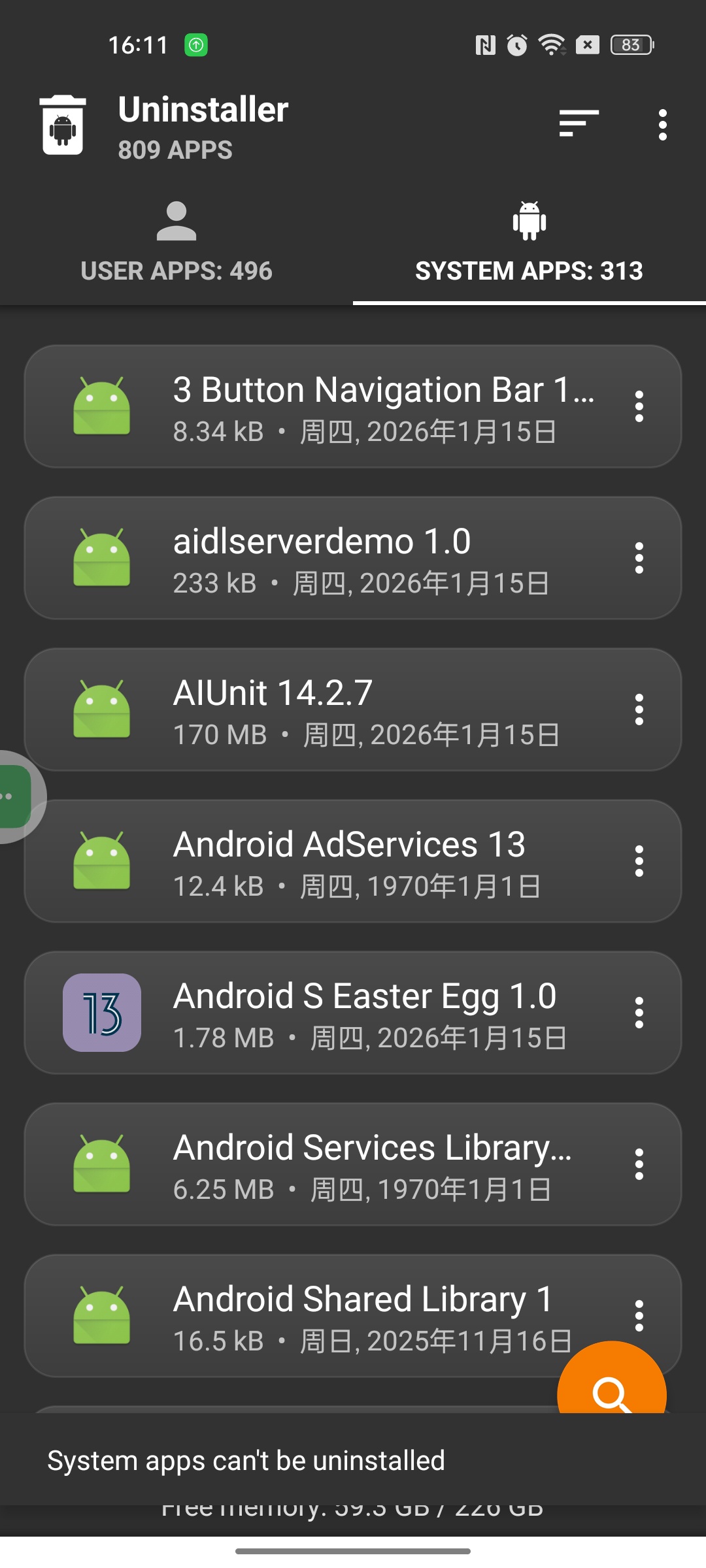 Uninstaller⭕一键批量卸载手机应用解锁版 第7张插图 Uninstaller⭕一键批量卸载手机应用解锁版 第7张插图